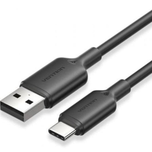 Cable USB 2.0 Tipo-C a USB-A Macho Vention CTQBF, 1m, 60W, 480 Mbps, Negro