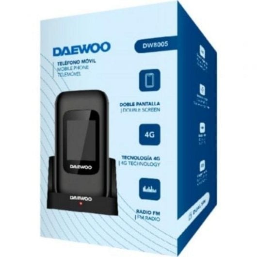 Telemóvel Daewoo DW8005 para Seniores 4G Preto 2,8" + 1,77"