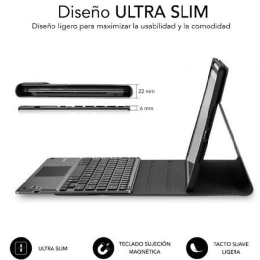 Funda Subblim KeyTab Pro BT iPad 10.9" Teclado Retroiluminado Touchpad Negra