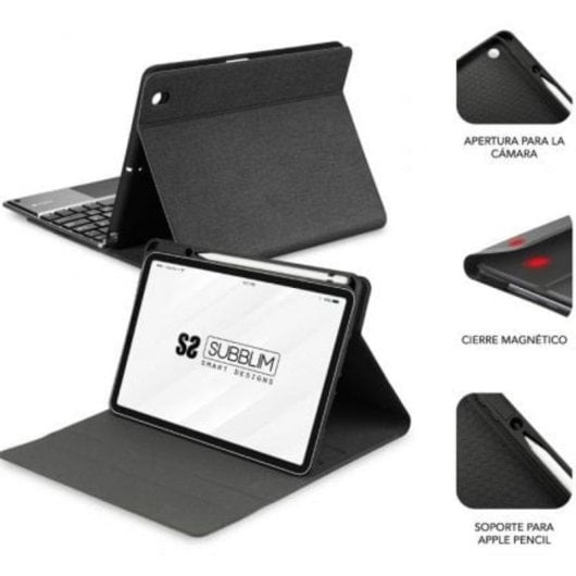 Funda Subblim KeyTab Pro BT iPad 10.9" Teclado Retroiluminado Touchpad Negra