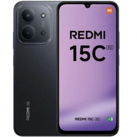 Xiaomi Redmi 15C 5G 4GB 256GB 6.9" IPS LCD 120Hz 5G Dual SIM 6000mAh 33W IP64 Android 15 Preto