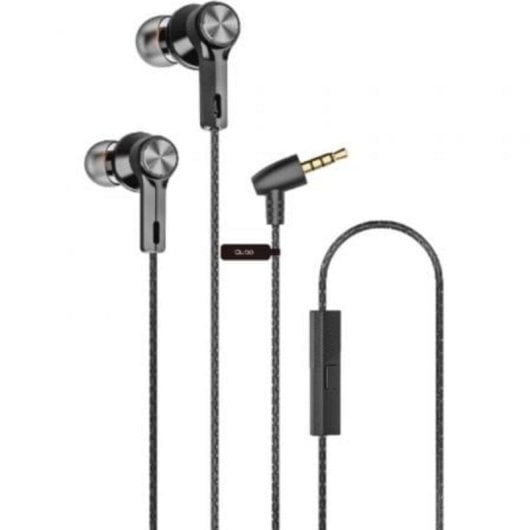 Auriculares Qubo EB-100 con cable Jack 3.5 mm con micrófono gris