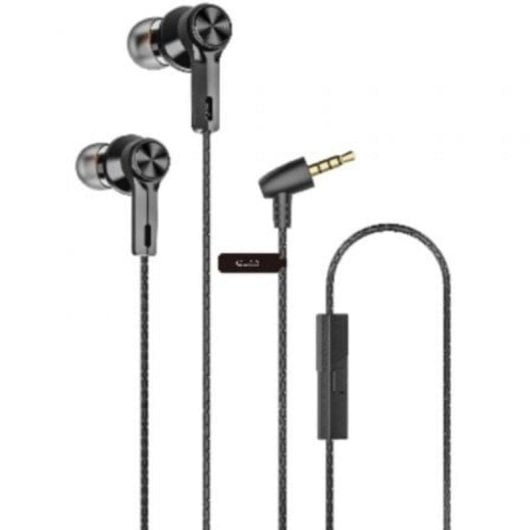 Auriculares Qubo EB-100 con cable Jack 3.5 mm Micrófono Negros