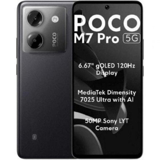 Xiaomi POCO M7 Pro 5G 8GB 256GB 6.67" AMOLED 120Hz Dual SIM Cámara 50MP IP64 Android 14 Negro