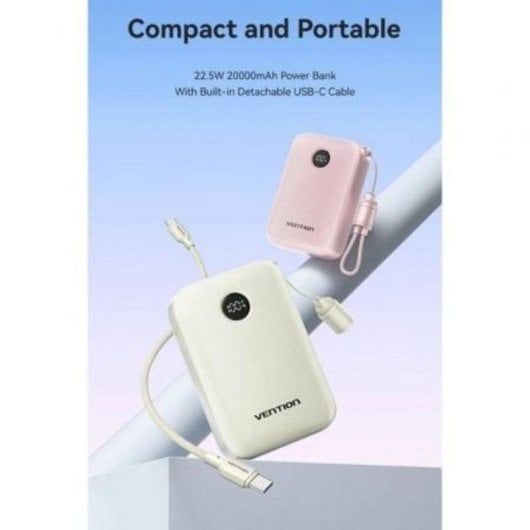 Powerbank Vention FKBL0-C 20000mAh 22.5W Blu USB-C/A con cavo rimovibile