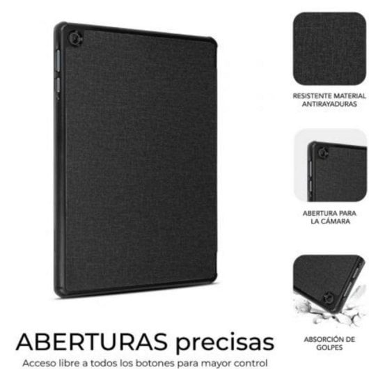Funda Subblim Shock Case Lenovo Tab 10,1" Negra SmartCover y Protección 360°
