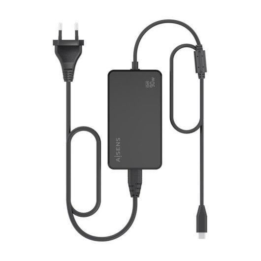 Cargador GaN Aisens ASCH-1PD90D069-BK 90W USB-C PD3.0 1.8m Negro