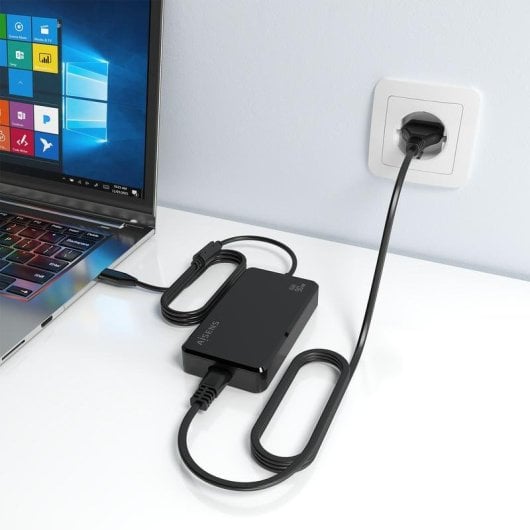Cargador GaN Aisens ASCH-1PD90D069-BK 90W USB-C PD3.0 1.8m Negro