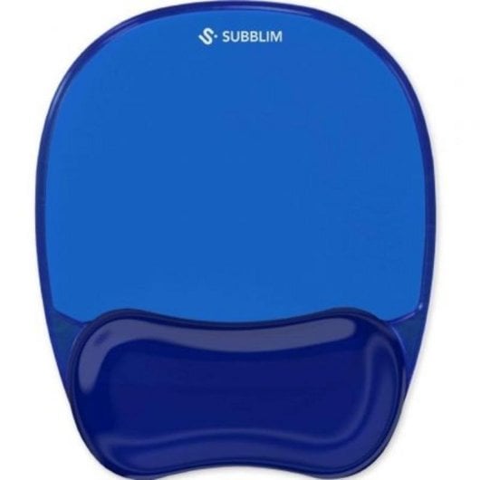 Tapis de souris Subblim Ergo Cristal Flex Gel Crystal Flex base PU bleu