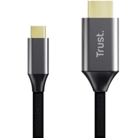 Cambiador de género Trust Calyx USB-C a HDMI 2 m 4K Negro Plata