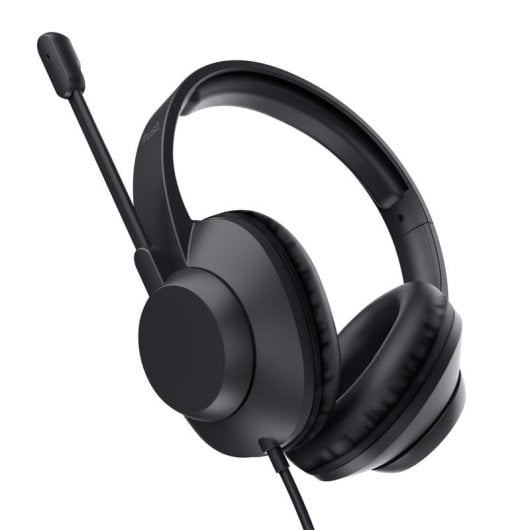 Auriculares Trust Ayda Max com fio jack 3.5mm para escritório e chamadas microfone preto