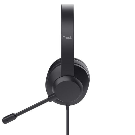 Auriculares Trust Ayda Max com fio jack 3.5mm para escritório e chamadas microfone preto