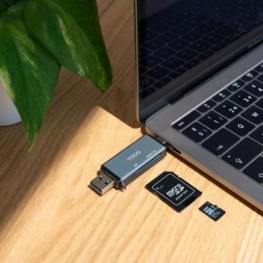 Lector de Tarjetas TooQ TQR-3001G SD TF USB-C 3.0 USB-A Gris Aluminio
