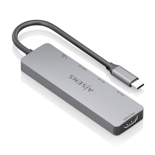Dock USB-C Aisens ASUC-5P028-GR 1xHDMI 4K 2xUSB-A 2xUSB-C 100W PD Gris