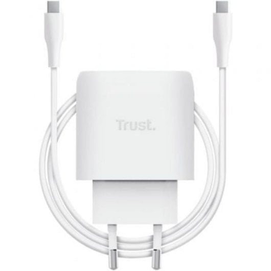 Cargador Trust Maxo GaN 45W USB-C con cable de 2 m y compatibilidad Apple
