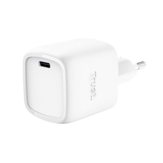 Cargador Trust Maxo GaN 30W USB-C Compacto Blanco Carga Rápida