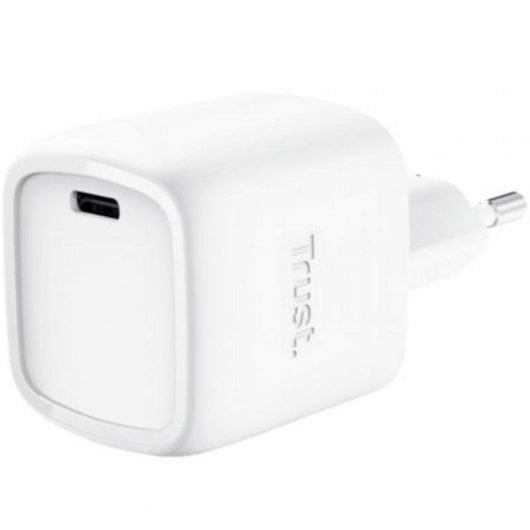 Cargador Trust Maxo GaN 30W USB-C Compacto Blanco Carga Rápida