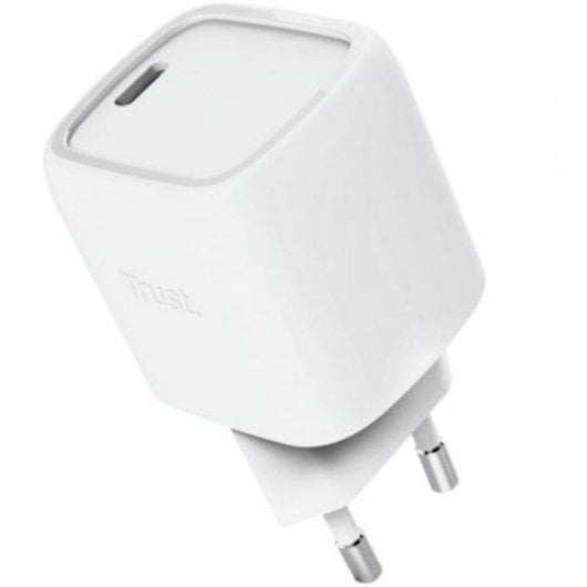 Cargador Trust Maxo GaN 30W USB-C Compacto Blanco Carga Rápida