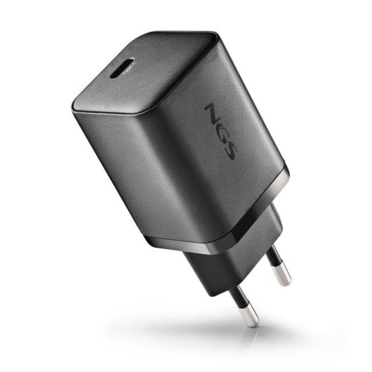 Carregador NGS Bud 65W-C USB-C GaN com Cabo 1,5 m Carregamento Rápido Preto
