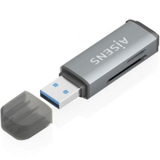 Lector de tarjetas Aisens ASCR-2A09-GR USB-A SD MicroSD MMC Gris