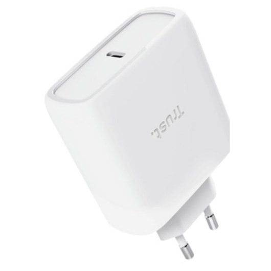 Chargeur GaN Trust Maxo 65W USB-C câble 2m charge rapide blanc
