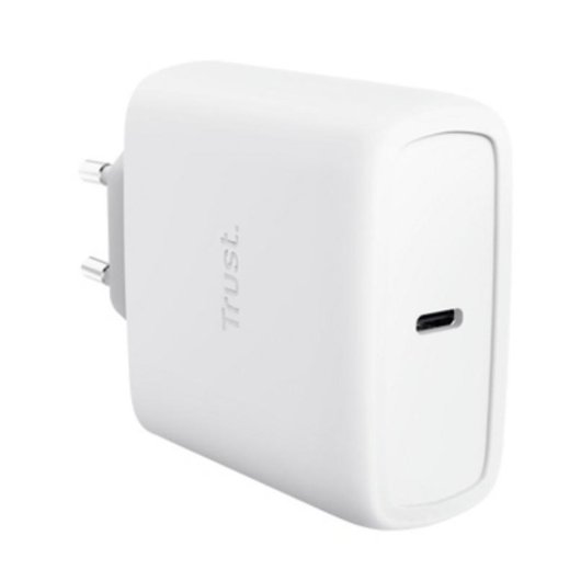 Chargeur GaN Trust Maxo 65W USB-C câble 2m charge rapide blanc