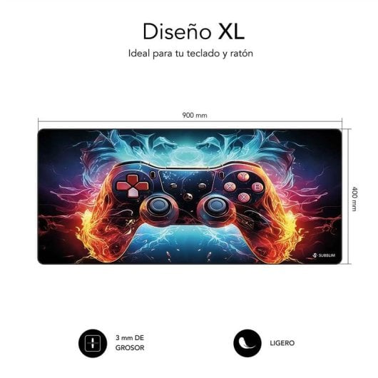 Tapis de souris Subblim GameCore XL 900x400x3 mm micro-texturé waterproof