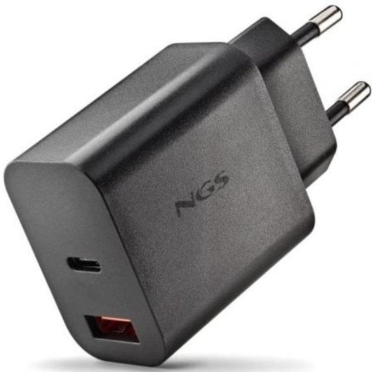 Carregador NGS ERA 20W BLACK GaN 2 Portas PD QC3.0 PPS Universal