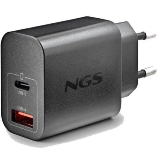 Carregador NGS ERA 20W BLACK GaN 2 Portas PD QC3.0 PPS Universal