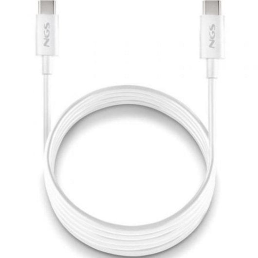 Cable USB-C NGS Zyro 60W-1 1m Carga Rápida 480Mbps Blanco