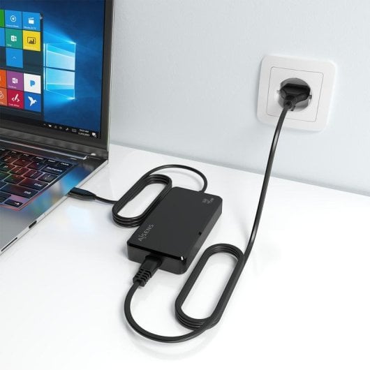 Cargador de sobremesa Aisens ASCH-1PD45D067-BK GaN USB-C 45W 1.8m Negro