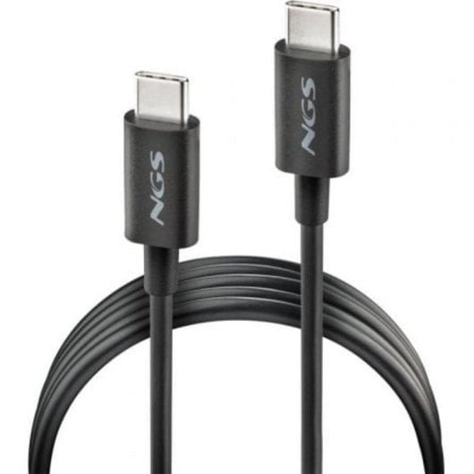 Cable USB-C NGS Zyro 60W-1 Negro 1m Carga Rápida PVC 480 Mbps