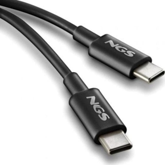 Cable USB-C NGS Zyro 60W-1 Negro 1m Carga Rápida PVC 480 Mbps