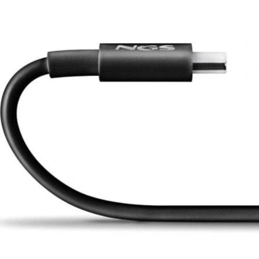 Cable USB-C NGS Zyro 60W-1 Negro 1m Carga Rápida PVC 480 Mbps