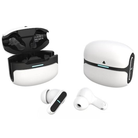 Auriculares Leotec Nebula Fit inalámbricos Bluetooth para gaming y deporte blancos