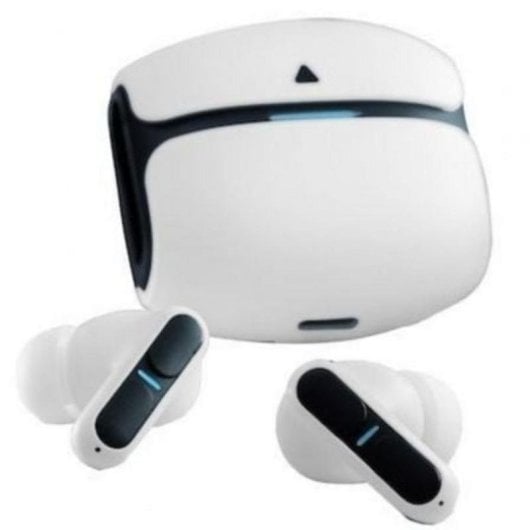 Auriculares Leotec Nebula Fit inalámbricos Bluetooth para gaming y deporte blancos
