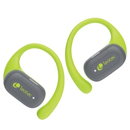 Auriculares Leotec Zenit Sport inalámbricos Bluetooth con cancelación de ruido y micro, IPX5, Open-ear, gris