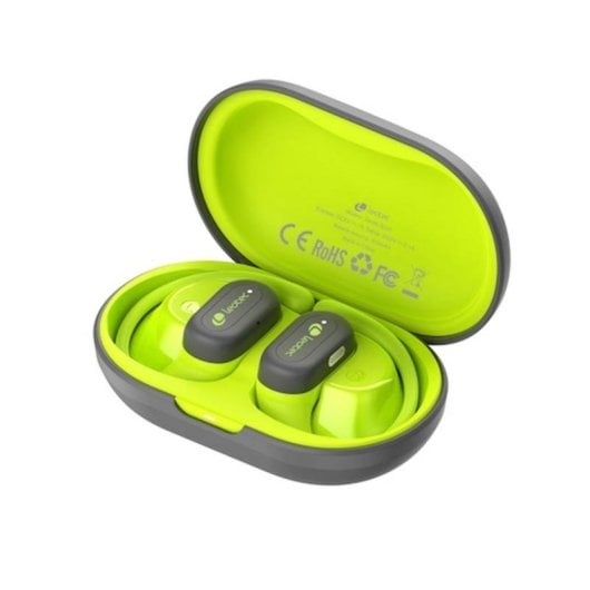 Auriculares Leotec Zenit Sport inalámbricos Bluetooth con cancelación de ruido y micro, IPX5, Open-ear, gris