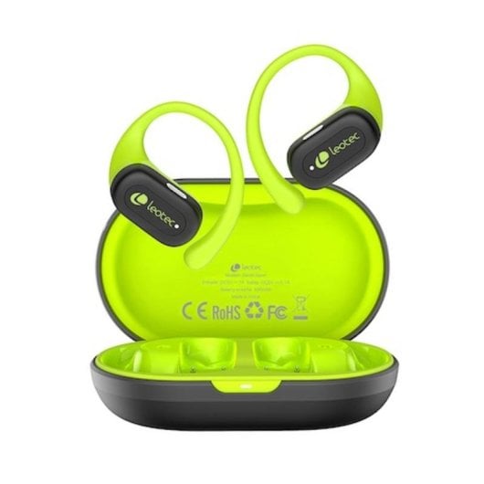Auriculares Leotec Zenit Sport inalámbricos Bluetooth con cancelación de ruido y micro, IPX5, Open-ear, gris