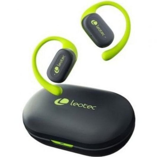 Auriculares Leotec Zenit Sport inalámbricos Bluetooth con cancelación de ruido y micro, IPX5, Open-ear, gris