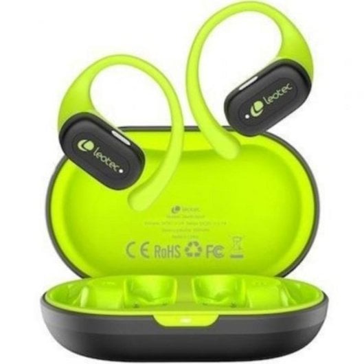 Auriculares Leotec Zenit Sport inalámbricos Bluetooth con cancelación de ruido y micro, IPX5, Open-ear, gris