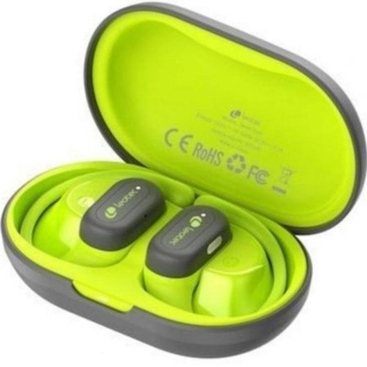 Auriculares Leotec Zenit Sport inalámbricos Bluetooth con cancelación de ruido y micro, IPX5, Open-ear, gris