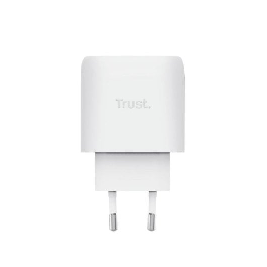 Cargador Trust Maxo GaN USB-C 45W Blanco Power Delivery PPS 2m