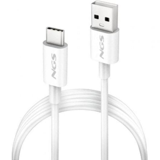 Cable USB NGS ZYRO-AC White USB-A a USB-C 1m 15W 480Mbps Blanco