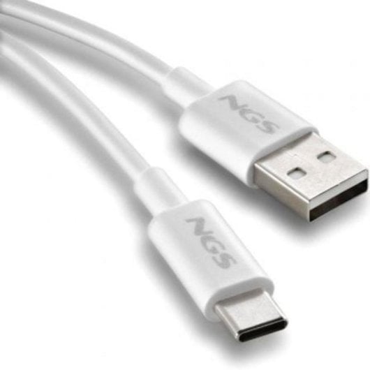 Cable USB NGS ZYRO-AC White USB-A a USB-C 1m 15W 480Mbps Blanco