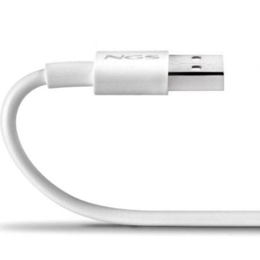 Cable USB NGS ZYRO-AC White USB-A a USB-C 1m 15W 480Mbps Blanco
