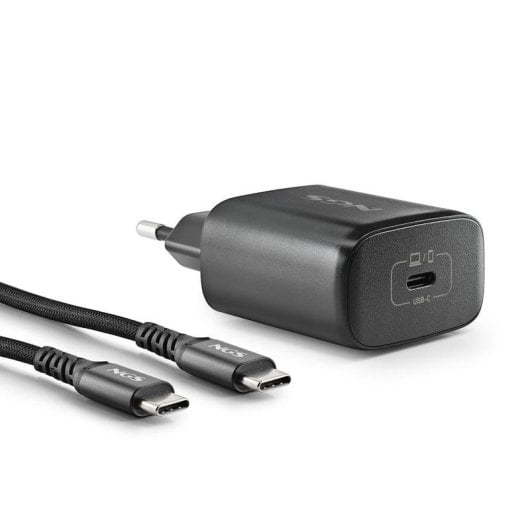 Carregador NGS Bud 45W-C GaN USB-C PD PPS Cabo 1,5 m Preto