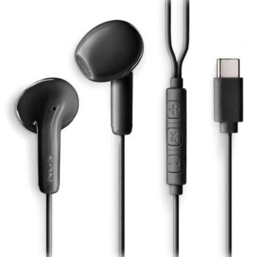 Auriculares NGS Cross Glide mit Kabel USB-C, Mikrofon, Multifunktionstaste, Schwarz