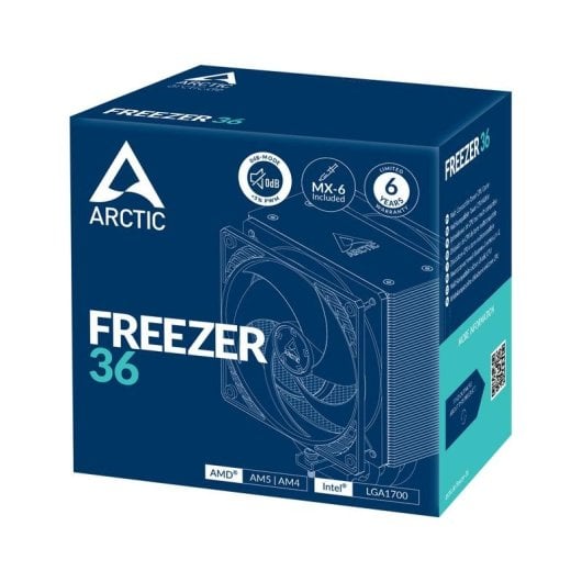 Raffreddamento Aria Arctic Socket LGA1851 AM5 120mm Freezer 36 Dual Fan Alluminio