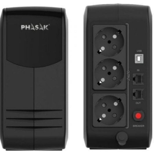 Sai Phasak 950VA Batteria al Piombo 10 Minuti USB HID Schuko Protezione RJ45